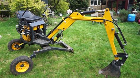 diy mini excavator mower youtube